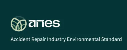 The logo for the accident repair industry environmental standard.
