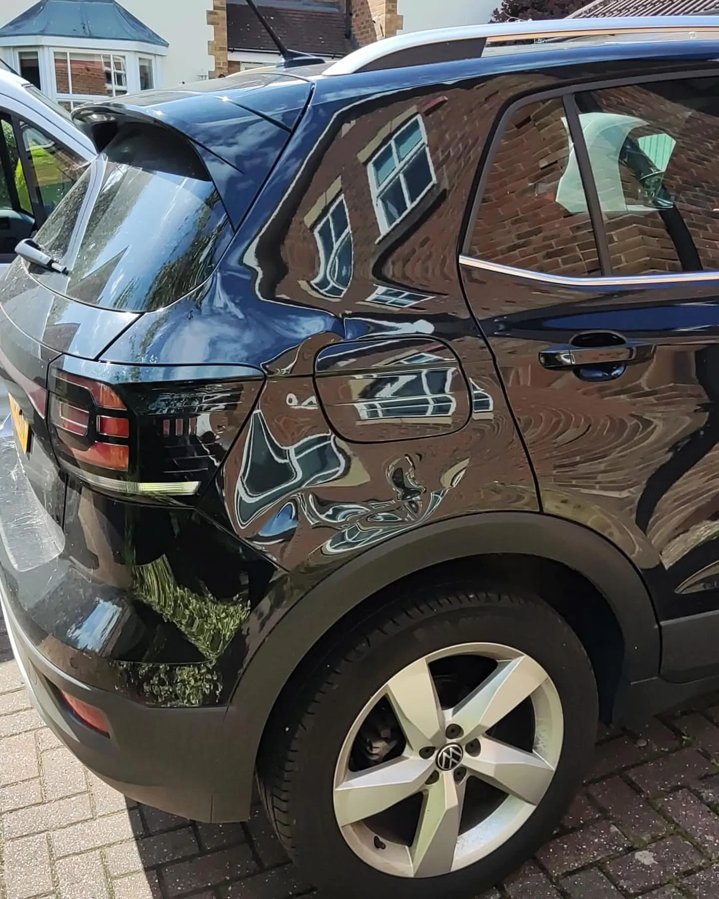 A car parked on the side of the road.